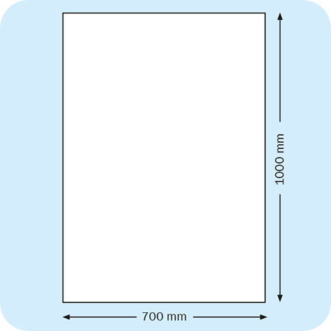 legatoria Copertine trasparenti 300micron, T1 TRASPARENTE. Formato T1 (700x1000mm), in PVC rigido .