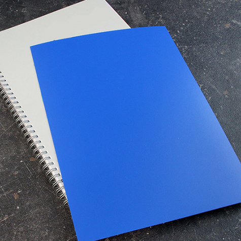 legatoria Copertine colorate A4, 450 micron BLU. Formato A4 (210x297mm), in PVC rigido.
