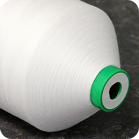 legatoria Filo refe cucitura fascicoli PB50-2 BIANCO. In poliestere ricoperto di cotone. Utilizzabile anche su macchine Aster, Smyth, Mller Martini Inventa e Ventura. .