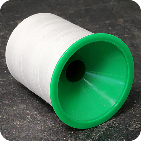 legatoria Filo refe cucitura fascicoli PB50-2 BIANCO. In poliestere ricoperto di cotone. Utilizzabile anche su macchine Aster, Smyth, Mller Martini Inventa e Ventura. .