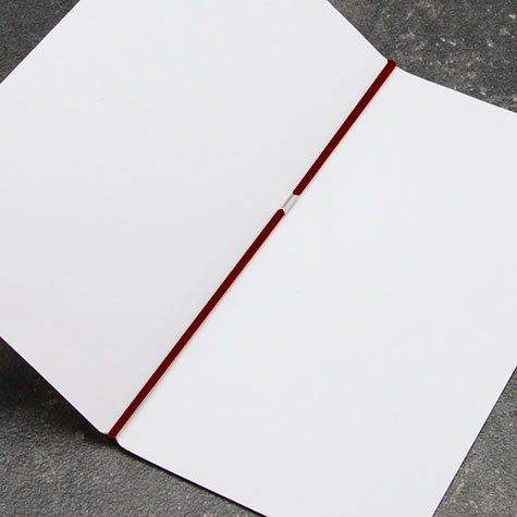 legatoria Anello elastico rivestito tessuto, 293mm BORDEAUX, spessore 2mm, le due estremit sono congiunte con una chiusura metallica per formare un anello che ben si adatta a rilegare fogli formato A6 (14,85mm).