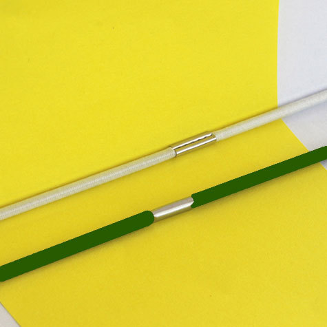 legatoria Anello elastico rivestito tessuto, 293mm VERDE SCURO, spessore 2mm, le due estremit sono congiunte con una chiusura metallica per formare un anello che ben si adatta a rilegare fogli formato A6 (14,85mm).