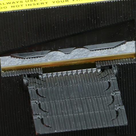 legatoria Componente di ricambio distributore elettrico Ricambio del distributore elettronico per nastri adesivi A1200, parte tagliente con bordi dorati..