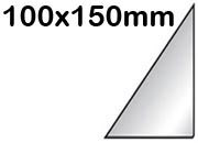 legatoria Tasca triangolare autoadesiva, 100x150mm Corner pocket. Busta triangolare adesiva in vinile trasparente (colla acrilica trasparente), lato lungo a destra, per inserire listini prezzi, offerte o altri fogli singoli in raccoglitori ad anelli, cataloghi, depliant, ecc..  leg36