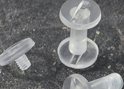 legatoria Vite sepolta rilegatura TRASPARENTE 15mm lunghezza mm 15, diametro testa 12mm, lunghezza mm , diametro tubetto 5mm, una testa fissa ed una mobile, LVI6103. Per lunghezza, si intende la distanza INTERNA tra le due teste, che corrisponde allo spessore del volume da rilegare.