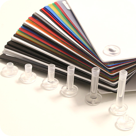 legatoria Vite sepolta rilegatura TRASPARENTE 30mm lunghezza mm 30, diametro testa 12mm, lunghezza mm , diametro tubetto 5mm, una testa fissa ed una mobile, LVI6103. Per lunghezza, si intende la distanza INTERNA tra le due teste, che corrisponde allo spessore del volume da rilegare.