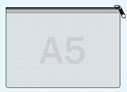 legatoria Busta A5, rinforzata con cursore LEG3704.