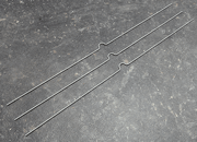 legatoria Appendino calendari, 400mm, ARGENTO con mezzaluna NORMALE (alta 10mm), lunghezza 400mm, spessore 2mm LEG3726