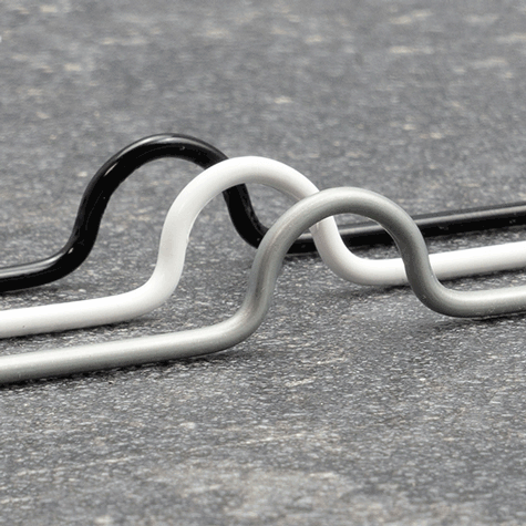 legatoria Appendino calendari, 70mm, BIANCO con mezzaluna NORMALE (alta 10mm), lunghezza 70mm, spessore 2mm.