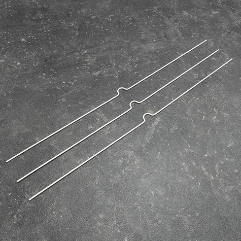 legatoria Appendino calendari, 400mm, BIANCO con mezzaluna NORMALE (alta 10mm), lunghezza 400mm, spessore 2mm.