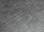 legatoria Appendino calendari, 300mm, ARGENTO con mezzaluna NORMALE (alta 10mm), lunghezza 300mm, spessore 2mm.