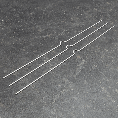 legatoria Appendino calendari, 300mm, BIANCO con mezzaluna NORMALE (alta 10mm), lunghezza 300mm, spessore 2mm.