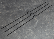 legatoria Appendino calendari, 350mm, NERO con mezzaluna NORMALE (alta 10mm), lunghezza 350mm, spessore 2mm LEG3735