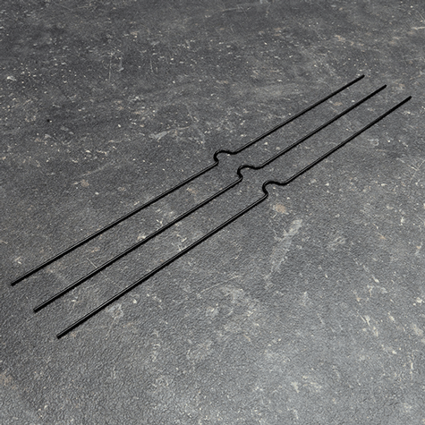 legatoria Appendino calendari, 350mm, NERO con mezzaluna NORMALE (alta 10mm), lunghezza 350mm, spessore 2mm.