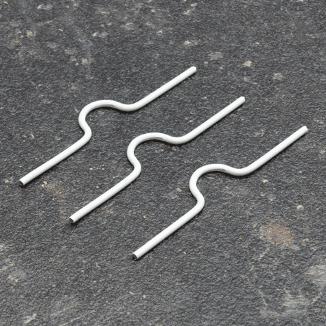 legatoria Appendino calendari, 70mm, BIANCO con mezzaluna NORMALE (alta 10mm), lunghezza 70mm, spessore 2mm.