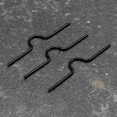 legatoria Appendino calendari, 70mm, NERO con mezzaluna NORMALE (alta 10mm), lunghezza 70mm, spessore 2mm.