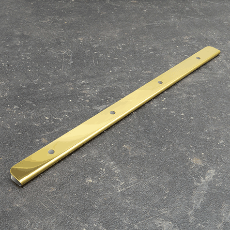 legatoria Dorsetto, dorsino rilegafogli metallico, 6mm. ORO, lunghezza 320mm, rilega fino a 6mm mediante l�ausilio di due viti di fissaggio nichelate.