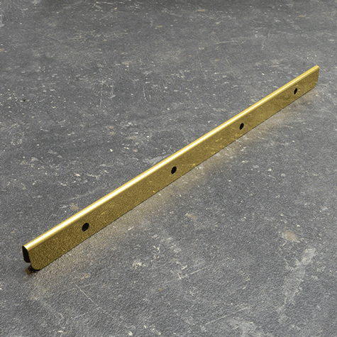 legatoria Dorsetto, dorsino rilegafogli metallico, 6mm. ORO, lunghezza 320mm, rilega fino a 6mm mediante l�ausilio di due viti di fissaggio nichelate.