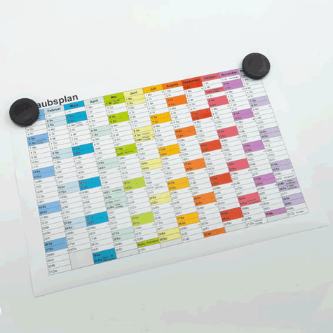 legatoria Calamita tonda NERA, diametro 32mm Calamita rettangolare con rivestimento in plastica, NERO. Spessore 7mm, dotato di due calamite in ferrite poste sulla superficie inferiore. Forza adesiva 800gr..