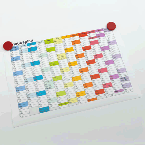 legatoria Calamita tonda ROSSA, diametro 24mm Calamita rettangolare con rivestimento in plastica, ROSSO. Spessore 7mm, dotato di due calamite in ferrite poste sulla superficie inferiore. Forza adesiva 300gr..