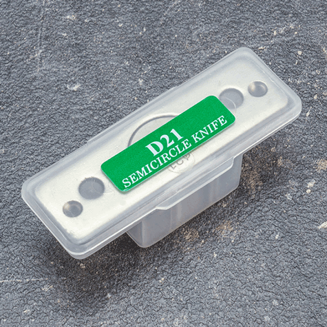 legatoria Fustella Mezzaluna appendini calendari diametro21mm Mezzaluna per fustellatrice-arrotonda angoli 21mm.