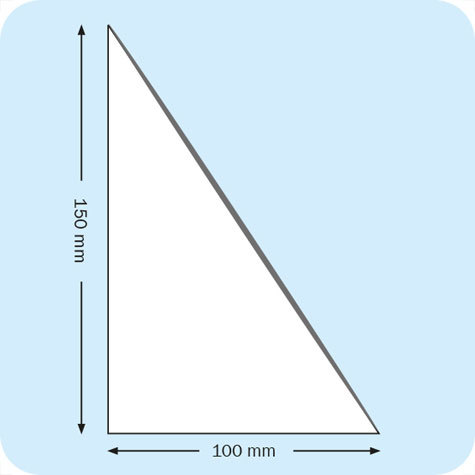 legatoria Tasca triangolare autoadesiva, 100x150mm Corner pocket. Busta triangolare adesiva in vinile trasparente (colla acrilica trasparente), lato lungo a sinistra, per inserire listini prezzi, offerte o altri fogli singoli in raccoglitori ad anelli, cataloghi, depliant, ecc.. .