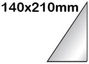 legatoria Tasca triangolare autoadesiva, 140x210mm Corner pocket. Busta triangolare adesiva in vinile trasparente (colla acrilica trasparente), lato lungo a destra, per inserire listini prezzi, offerte o altri fogli singoli in raccoglitori ad anelli, cataloghi, depliant, ecc..  leg38