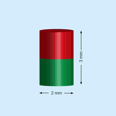 legatoria Calamita diametro 2mm. spessore 3mm Calamita cilindrica in ferrite diametro 2mm, spessore 3mm (forza di attrazione: 160g).
