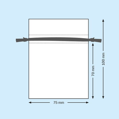 legatoria Sacchetti da regalo, organza, 75x100mm BIANCO, Sacchetto in organza, da regalo, 75x100mm, adatto per confezionare prodotti promozionali, bigiotteria, cosmetici, accessori..