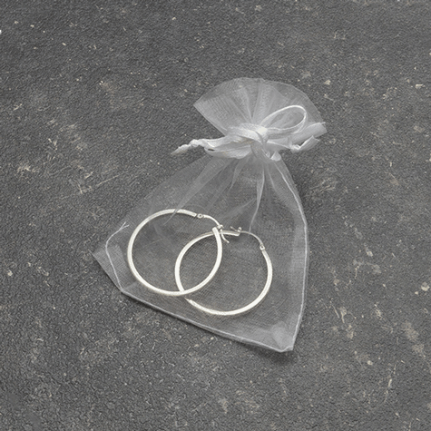 legatoria Sacchetti da regalo, organza, 90x120mm BIANCO, Sacchetto in organza, da regalo, 90x120mm, adatto per confezionare prodotti promozionali, bigiotteria, cosmetici, accessori..