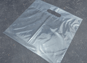 legatoria Sacchetto per shopping, 440x440mm, polietilene TRASPARENTE, in polietilene da 50 micron (PE), 440x440mm, con maniglia, adatto allo shopping LEG3847