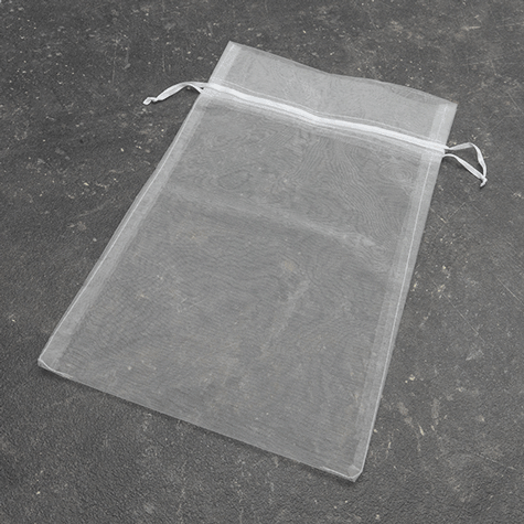 legatoria Sacchetti da regalo, organza, 200x300m BIANCO, Sacchetto in organza, da regalo, 200x300m, adatto per confezionare prodotti promozionali, bigiotteria, cosmetici, accessori..