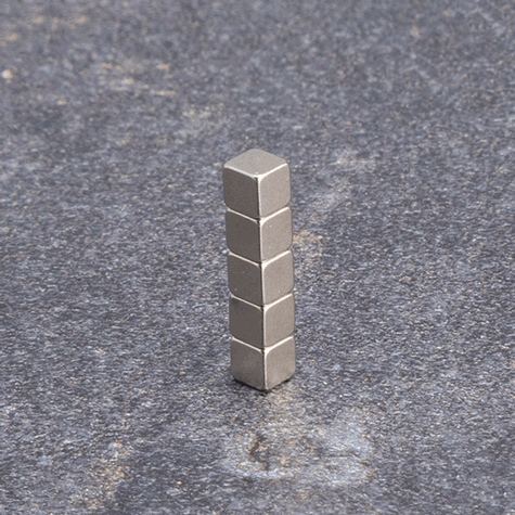legatoria Calamita cubica, 3x3x3mm Calamita cubica in neodimio, grado magnetico N45 (forza di attrazione massima: 290g).