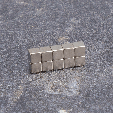 legatoria Calamita cubica, 3x3x3mm Calamita cubica in neodimio, grado magnetico N45 (forza di attrazione massima: 290g).
