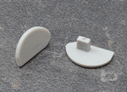 legatoria Cappuccio in plastica, lato destro GRIGIO. Cappuccio in plastica per listelli appendi poster in alluminio, lato destro LEG3869