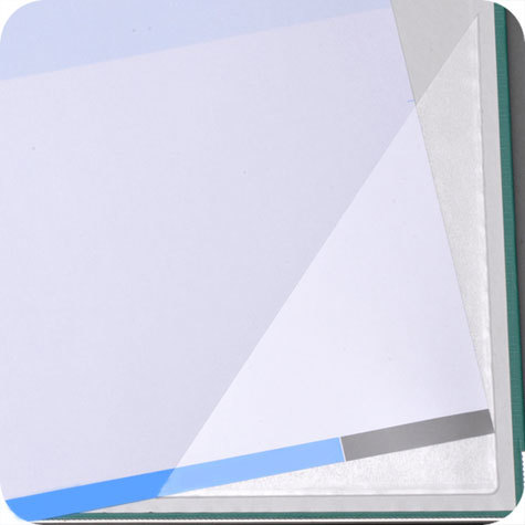 legatoria Tasca triangolare autoadesiva, 140x210mm Corner pocket. Busta triangolare adesiva in vinile trasparente (colla acrilica trasparente), lato lungo a destra, per inserire listini prezzi, offerte o altri fogli singoli in raccoglitori ad anelli, cataloghi, depliant, ecc.. .