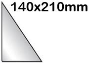 legatoria Tasca triangolare autoadesiva, 140x210mm Corner pocket. Busta triangolare adesiva in vinile trasparente (colla acrilica trasparente), lato lungo a sinistra, per inserire listini prezzi, offerte o altri fogli singoli in raccoglitori ad anelli, cataloghi, depliant, ecc..  leg39