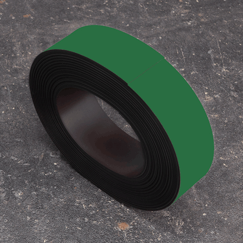 legatoria Nastro magnetico colorato 40mm VERDE. Spessore: 1mm, magnetizzazione isotropa ad alta efficienza.