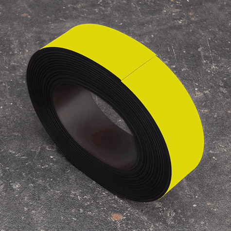 legatoria Nastro magnetico colorato 40mm GIALLO. Spessore: 1mm, magnetizzazione isotropa ad alta efficienza.
