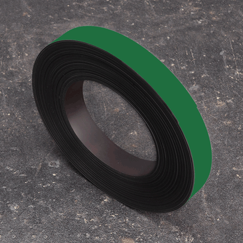 legatoria Nastro magnetico colorato 20mm VERDE. Spessore: 1mm, magnetizzazione isotropa ad alta efficienza.