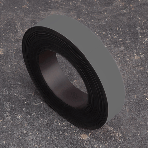 legatoria Nastro magnetico colorato 30mm GRIGIO. Spessore: 1mm, magnetizzazione isotropa ad alta efficienza.