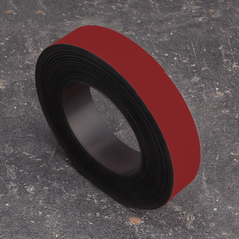 legatoria Nastro magnetico colorato 30mm ROSSO. Spessore: 1mm, magnetizzazione isotropa ad alta efficienza.