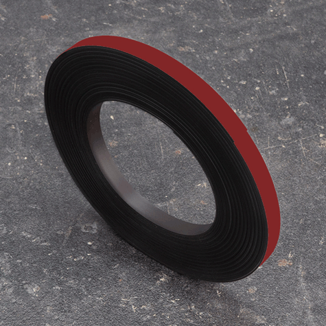 legatoria Nastro magnetico colorato 10mm ROSSO. Spessore: 1mm, magnetizzazione isotropa ad alta efficienza.