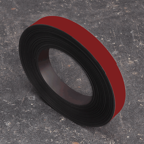 legatoria Nastro magnetico colorato 20mm ROSSO. Spessore: 1mm, magnetizzazione isotropa ad alta efficienza.