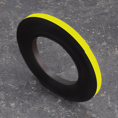 legatoria Nastro magnetico colorato 10mm GIALLO. Spessore: 1mm, magnetizzazione isotropa ad alta efficienza.