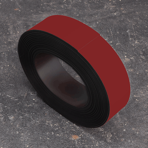 legatoria Nastro magnetico colorato 40mm ROSSO. Spessore: 1mm, magnetizzazione isotropa ad alta efficienza.