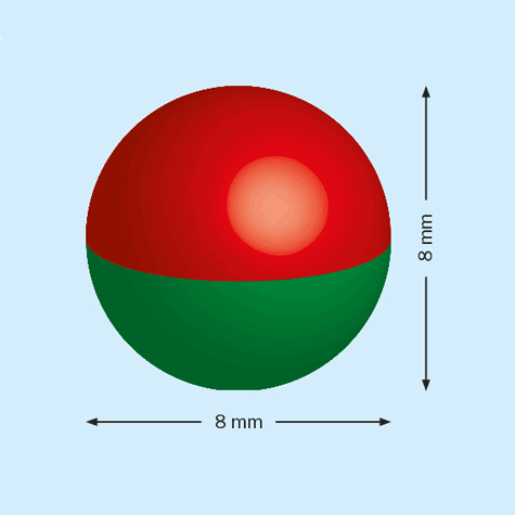 legatoria Calamita sferica, diametro 8mm, cromata Calamita sferica, diametro 8mm con rivestimento superficiale cromato(forza di attrazione: 850gr).