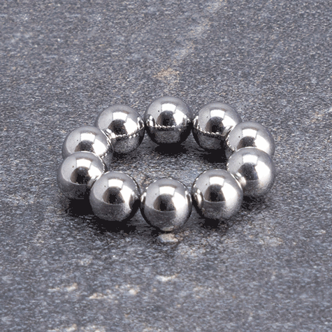 legatoria Calamita sferica, diametro 6mm, cromata Calamita sferica, diametro 6mm con rivestimento superficiale cromato(forza di attrazione: 470gr).