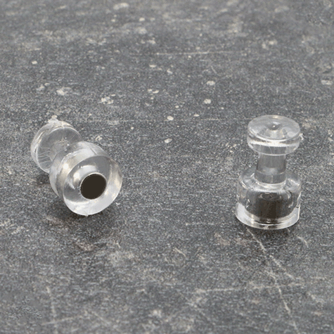 legatoria Bottoni magnetici diametro10mm. TRASPARENTI Altezza: 16mm. Calamita con grado magnetico N35 (forza di attrazione: 500g) .