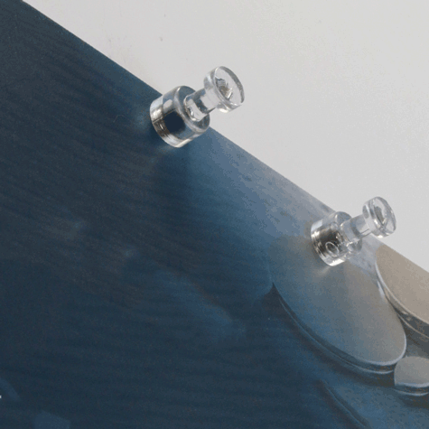 legatoria Bottoni magnetici diametro10mm. TRASPARENTI Altezza: 16mm. Calamita con grado magnetico N35 (forza di attrazione: 500g) .